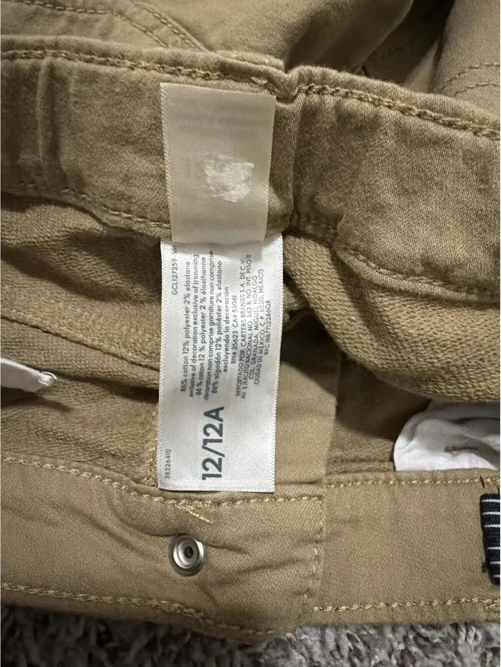 Oshkosh Boys Khaki Pants Size 12/12A